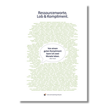Lade das Bild in den Galerie-Viewer, Poster "Ressourcenworte, Lob & Kompliment"